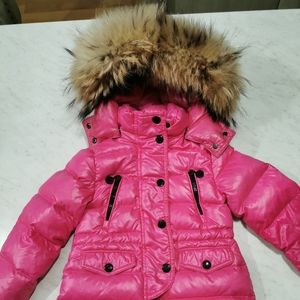 Moncler toddler down parka with Asiatic raccoon fur 4